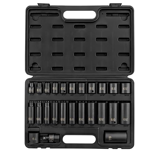 SUNEX TOOLS 3326 3/8-Inch Drive 12-Point SAE Impact Socket Set, 25-Piece by Sunex Tools - Used condition - US$78.40