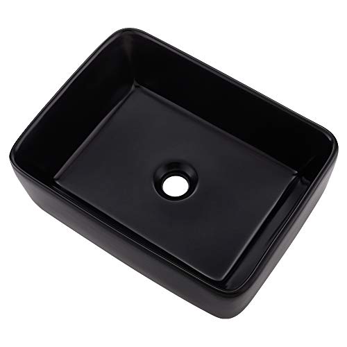 Évier de salle de bain rectangulaire noir mat : le lavabo gain de place idéal - 3