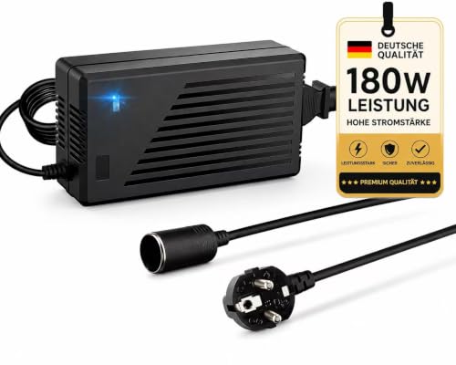RGBER | Spannungswandler | 230V auf 12V| 180W 240W| Ventilatorsystem| Zigarettenanzünder für Standheizung Dieselheizung Auto Kühlbox Kompressor.