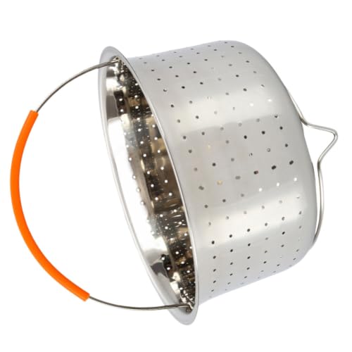 Cesta de vapor de acero inoxidable con mango de silicona premium 2