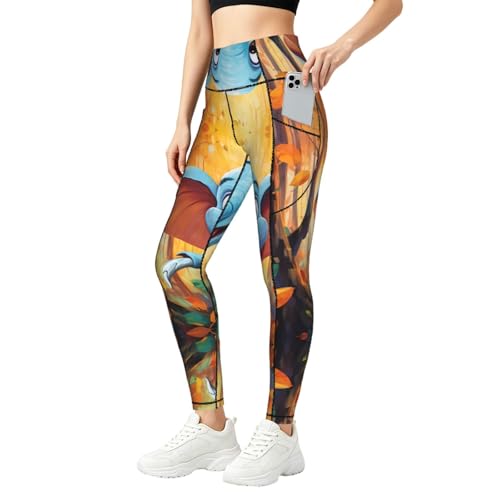 Pantalones de yoga anti-transparencias con control de abdomen y mallas deportivas con bolsillos