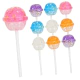 GARIOUANS Lecca Lecca Finti in Resina Glitter, 10 Pezzi, Prop Decorativi