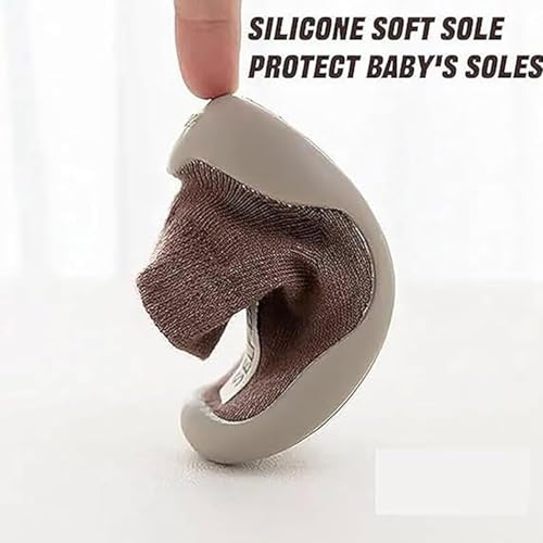 Tiny Explorings Sock Shoes, Non-Slip Breathable Warm, Tiny Explorings Sock Shoes Infant, for Baby Boy Girl 6-24 Months (Grey,18-24 Months Toddler)4