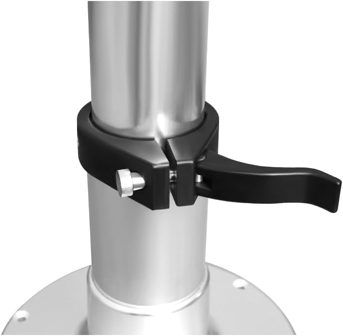 Marine Air-Powered 3-Stage Pedestals, Bright Leg Lift System Force Up to 100 lbs Travel 13 to 28 inches; Adjustable Table Stand Bracket for RV Boat Yacht Residence