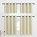 NICETOWN 36 inch Blackout Curtains, Elegant Country Small Window Curtains Half Window Decor Shades for Living Room/Cafe Shop/Bathroom, 52 inches Wide x 36 inch Long, Light Beige, 2 Panels