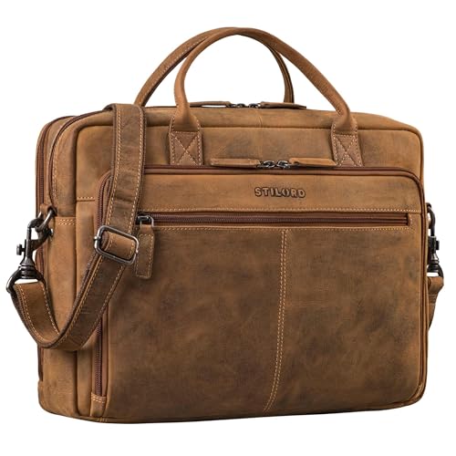 Sacoche business cuir STILORD Zenon, le sac travail parfait du bureau aux réunions nomades