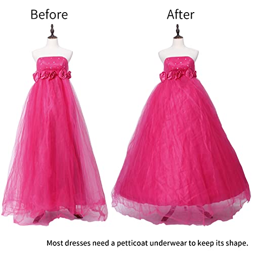 Bbset Women Crinoline Petticoat A-Line 6 Hoop Skirt Slips Long Underskirt For Wedding Bridal Dress Ball Gown thumb #4