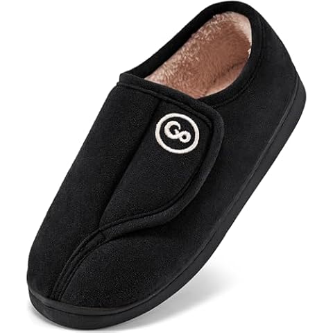 HARENCE Slippers for Women House Shoes: Adjustable Memory Foam Insoles Closed Back Warm Fur Lined Slipper Indoor Outdoor Cover