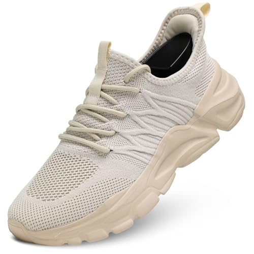 Mens Walking Sneakers Fashion Trainers Running Tennis Shoes Athletic Sport Jogging Gym Breathable Soft Sole Work Shoes