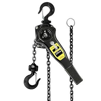 Lever Chain Hoist 2205LBS 10FT,1T Manual Ratchet Chain Puller Hoist for Building Garages Warehouse Automotive Machinery (2205LBS-10FT)