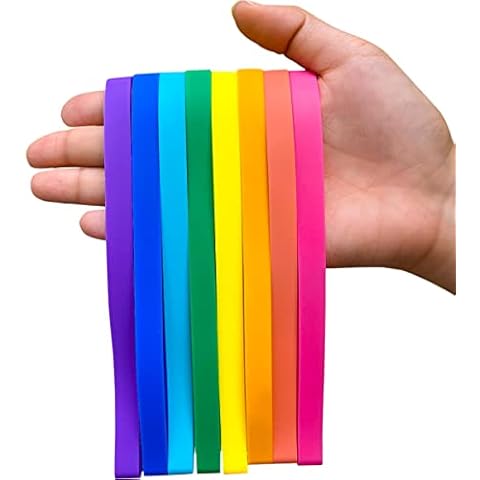 Silicone Rubber Bands 8 Pieces Assorted Colored Wrapping Bands Antioxidant Long-term Use Cover