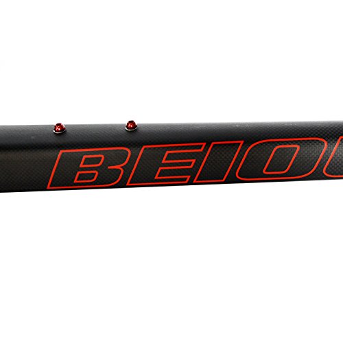 Bero 3K Carbon Fiber Mountain Bike Frame 27.5-Inch Unibody Internal Cable Routing T800 Ultralight Frame (Black, 19 Inch) #TOP2