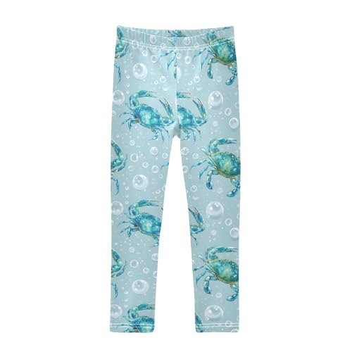Girls' Athletic Leggings Ankle Length Yoga Dance Pants Kids Teen 4T Crab