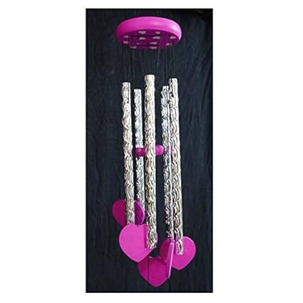 Gupta Fancy Store Metal Wind Chime (Pink)