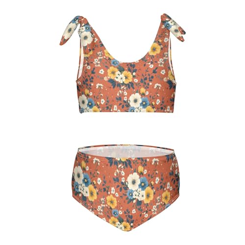 KLL Girls Bathing Suit Cute 2 Piecing Bathing Suits for Teens with Adjustable Strap