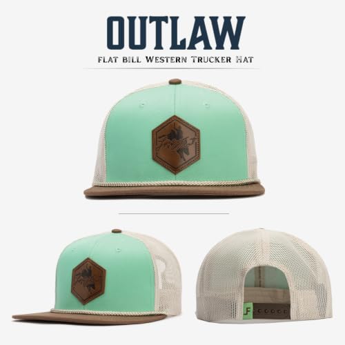 Image of Lane Frost Flat 6-Panel Western Trucker Hats for Men & Women