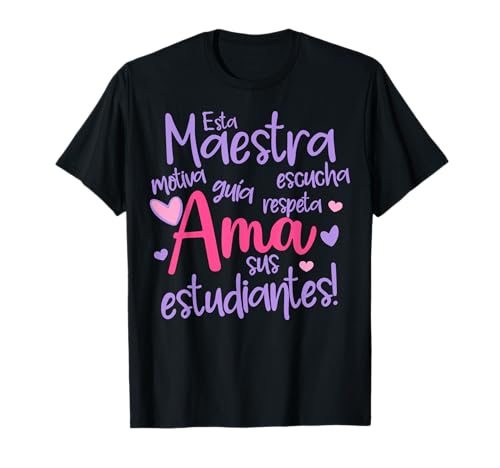 Maestra Mexicans Teacher Student Back To School Spanish T-Shirt