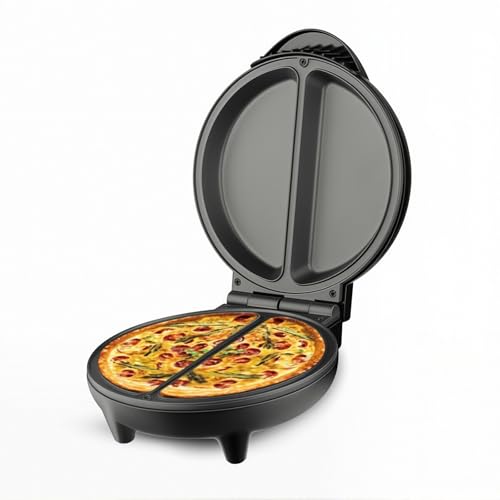 SakerPlus Dual-Zone Electric Omelette Maker, 1000W Rapid Double-Sided Egg Cooker with Non-Stick Plates,Compact Breakfast Maker for 2 Omelettes Simultaneously, Cool-Touch Handle for Home,Dorm&Travel