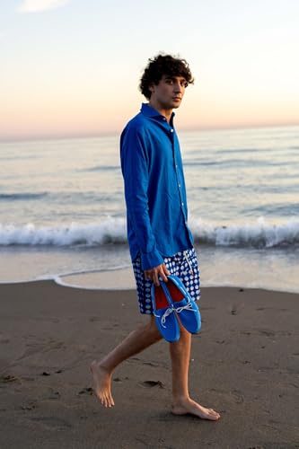 Image of SWIMS Santorini Men's Long Sleeve Linen Stretch Button Down Shirt