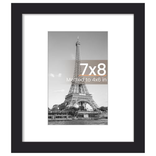 Image of upsimples 7x8 Picture Frame, Wall Decor Photo Frames, Black 1 Pack