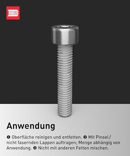 INBUS® 75107 Keramik Montagepaste, metallfreie Keramikpaste anti-seize (für Bremsen und Schrauben) – schützt vor Korrosion, Festfressen und Verschleiß, 80g