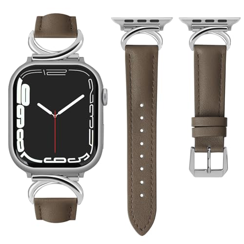 Bracelet Apple Watch cuir femme fin pour remplacer le silicone sans irritation