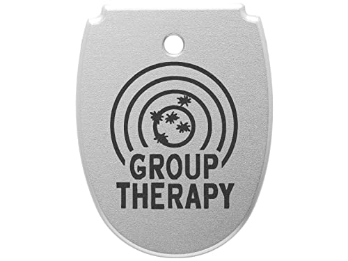 NDZ Performance Magazine Floor Base Plate for Sig P320 Series & P250 9mm .40 .357, Laser Engraved Anodized Aluminum in Silver, Made in The USA - Group Therapy Target