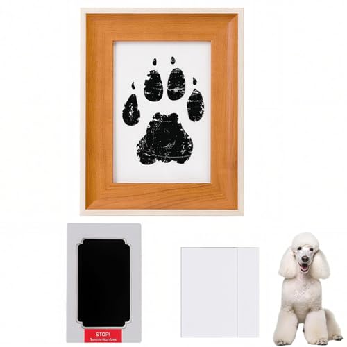 Lifetips ミディアム・プードル ペット用 足あと スタンプ キット 足型 肉球 手形足形スタンプ 足形作成キット 記念 足跡 汚れない 足形 取る 肉球 肉球拓 手形 型取り 簡単 安心 手軽 足跡パッド オリジナル プリント 転写 メモリアルグッ