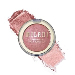Milani Baked Blush, Updated Powder Blush for Cheeks, Cruelty Free Makeup – Shape, Contour & Highlight Face for a Shimmery or Matte Finish – Sparkling Rosé