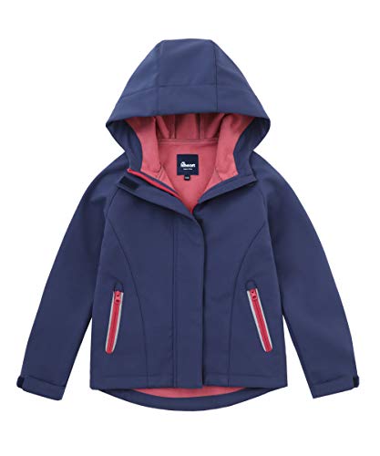 Hiheart Girls Hooded Spring Jacket Fleece Lined Softshell Outwear