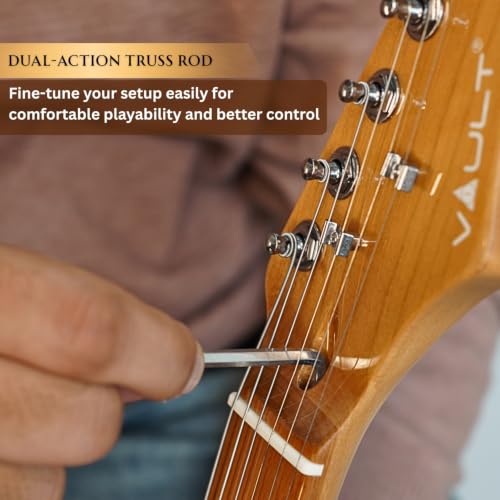 Image of Vault Artisan ST Stratocaster Style Electric Guitar with Premium Alnico V Pickups - Roasted Maple Neck & Fretboard /Metallic Candy Apple Red