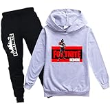 [Colorino] KIKI-Style ジャージ fortナイト 子供服 上下セット パーカー 長袖 パンツ おしゃれ 春秋着 男の子 女の子 綿 キッズ スポーツ着 2点 プレゼント 2-16歳 100-170CM Set19(グレー,110CM)