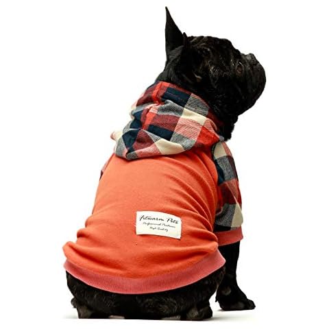 Fitwarm Hunde-Shirt, kariert, mit Kapuze Cover