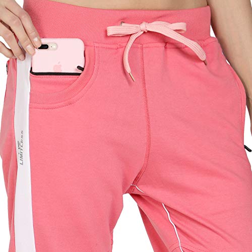Image of UZARUS Women's Cotton Slim Fit Joggers Track Pants with 2 Zippered Pockets