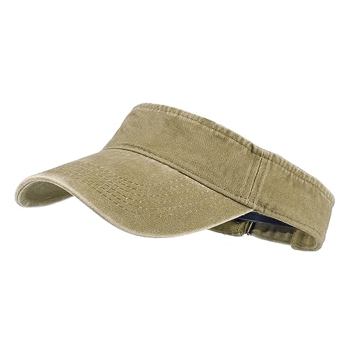 Image of HH HOFNEN Sports Sun Visor Hats Cotton Twill Ball Adjustable Sun Caps for Men Women
