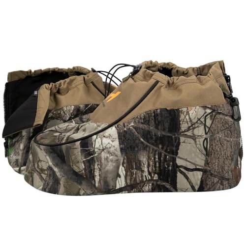 Best Boots for Cold Weather Tree Stand Hunting: Top Picks 11 Hunthor Insulated Boot Covers, 600D Durable Cold Weather Insulators with Water-Resistant PU Leather, Non-Slip Boot Covers for Hunting, Fishing, Camping, and Outdoor Activities (Next Camo)