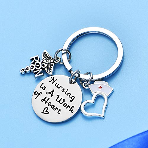 Lpn She Believed She Could So She Did Nurse Keychain Caduceus Women Men Jewelry For Graduation Birthday Git (Rn - Nursing Is A Work Of Heart) #TOP3