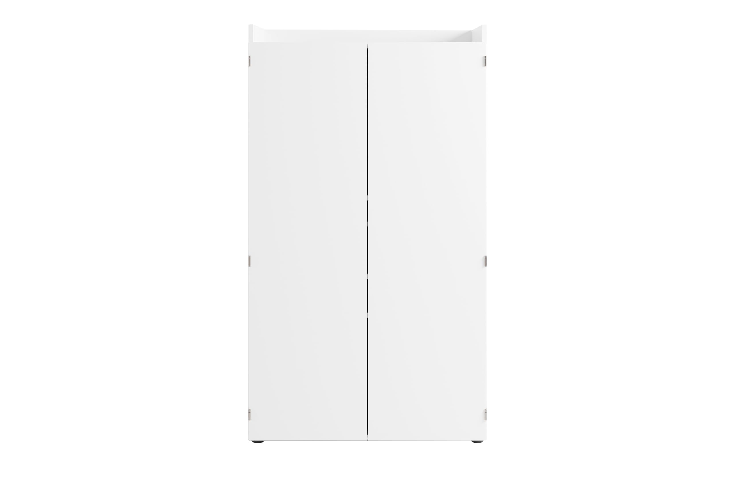 byLIVING Sekretär Janne, Grifflos, Sekretär Mattweiß, B 80, H 141, T 40 cm | Office-Schrank mit 2 Türen, platzsparend