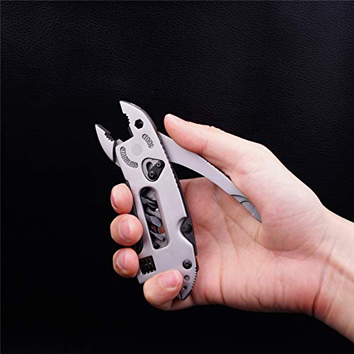 Multifunction Hardware Stainless Steel Wrench & Allen, Screwdriver,Knife, Saw Blade, Sawcan Opener, Bottle Opener & Much More (Silver) #TOP1