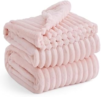 Bedsure GentleSoft King Size Blanket for Bed - Cozy Soft Blankets for Women, Cute Large Fleece Throws for Girls, Crystal Pink, 108x90 Inches
