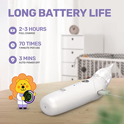 Electric Nasal Aspirator for Baby, 3 Different Nose Suction Nozzles, 3 Modes Nose Sucker for Baby, Deeply Nose Cleaner The Booger/Mucus/Snot, Babies Toddlers Newborn Essentials - Thumbnail 6
