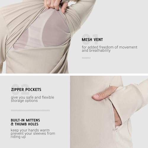 ANIVIVO Running Jackets for Women, Full Zip Workout Jacket Athletic Gym Sports Jacket with Zipper Pockets3