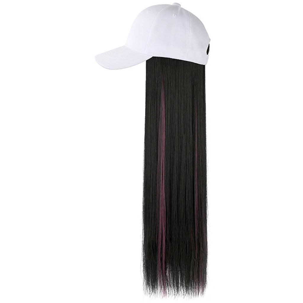 Black Wig Cap - High Temperature Fiber - One Size - Adult Female - Modern Style - Straight Hair - 150% Density - Wig Cap - Wig