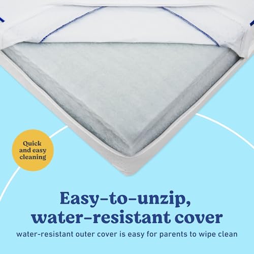 Image of Graco Essentials 6-Inch Water-Resistant Crib & Toddler Mattress - Made in the USA, Firm Support for Infants, GREENGUARD Gold Certified Baby Crib Mattress, Washable Water-Resistant, PVC-Free PEVA Cover