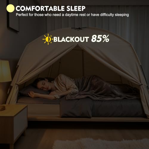 Twin Bed Tent for Kids and Alduts, Indoor Blackout Sleeping Play Tents by GOLDEN MARS - Image 3