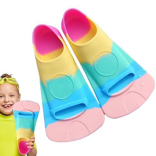 Aletas de natación para niños, aletas de silicona específicas de las aletas de natación, suministros de buceo profesionales, accesorio de entrenamiento de natación multiusos para niñas, niños