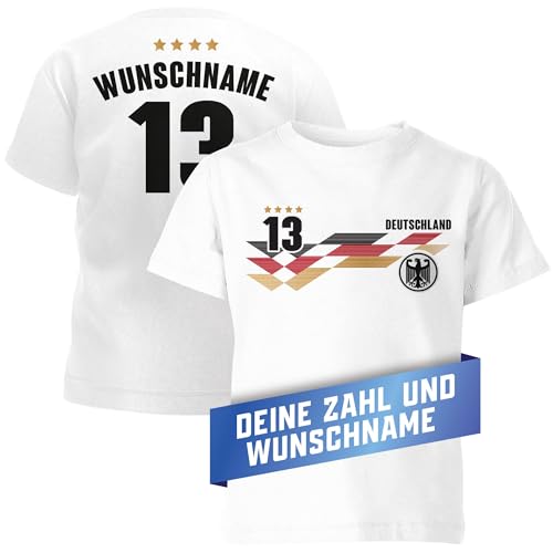 MoonWorks® T-Shirt Kinder Deutschland Trikot EM 2024 personalisiert mit...
