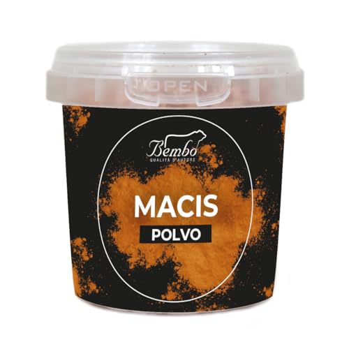 Macis en Polvo Bembo 50 g - Endocarpo de la Nuez Moscada - Especia natural y aromática – Ideal para Pudines, Cremas, Tartas, Galletas y Licores