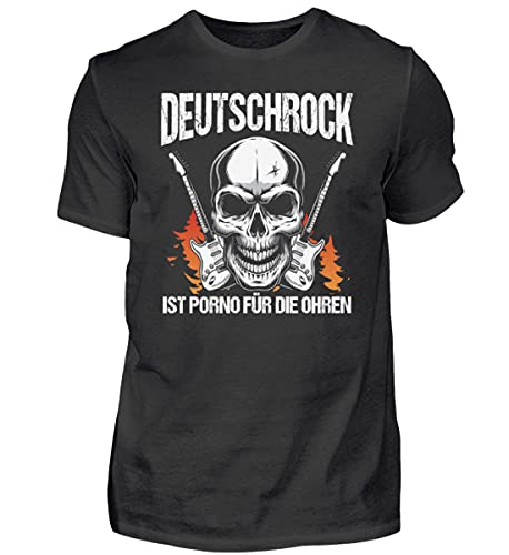 T-shirt pour homme Deutschrock inscription allemande vêtement noir