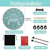 Audasi Steel Tongue Drum - 6 Inch, 8 Note Rain Drum for Outdoor Music, Meditation, Yoga & Zen Gifts - Moss Blue #2